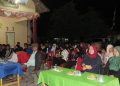 Warga Desa Sukanegara menyimak sosialisasi bahaya narkoba.