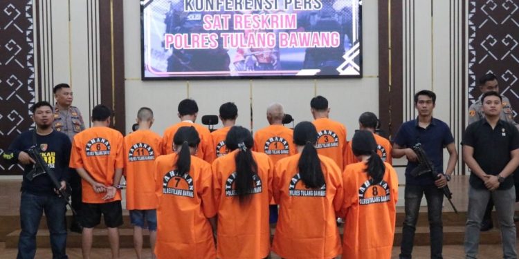 Satreskrim Polres Tulang Bawang Tangkap 11 Pelaku Kejahatan dalam Dua Pekan