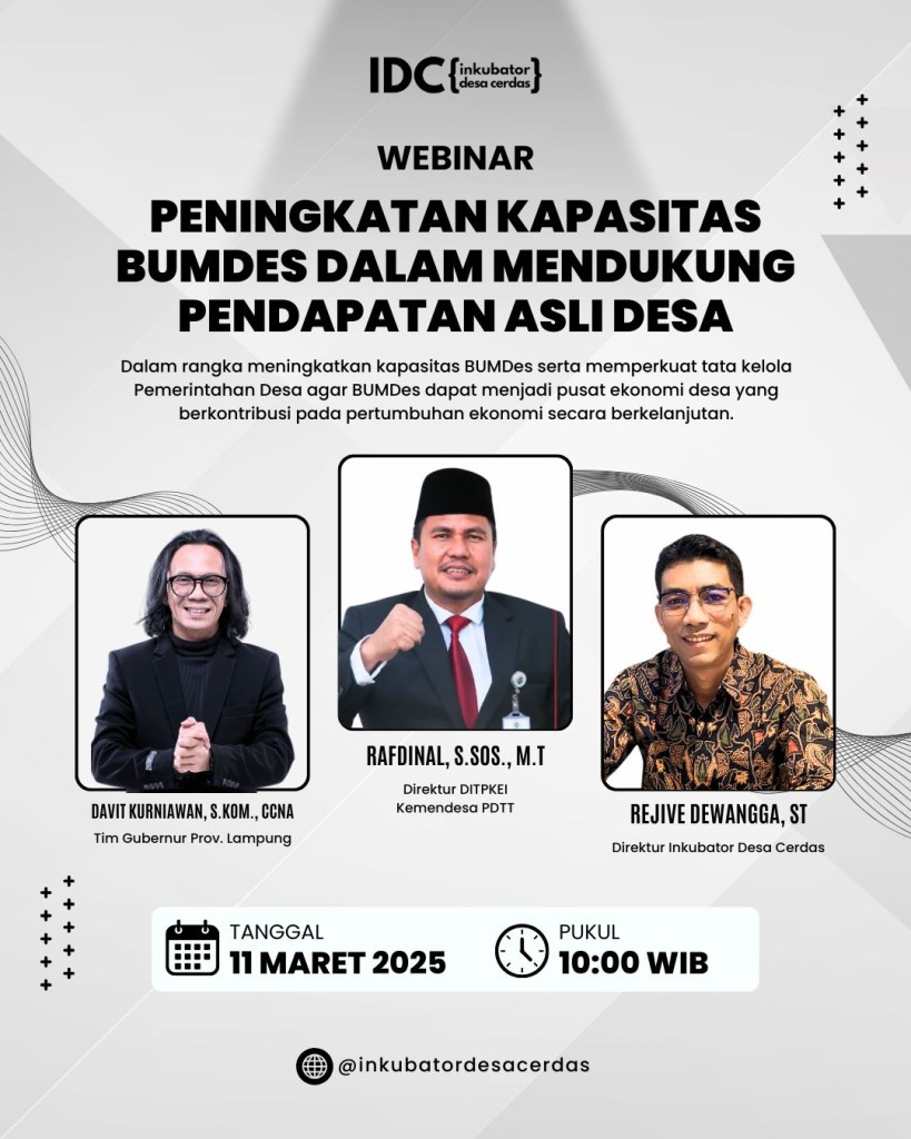 Webinar Strategi Penguatan BUMDes Tingkatkan Pendapatan Asli Desa