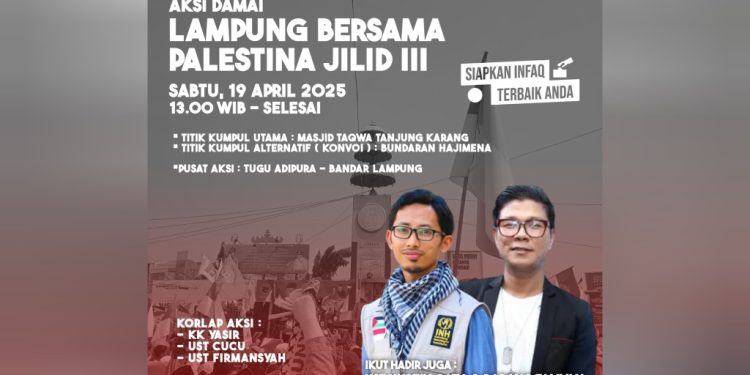 Aksi damai lampung bersama palestina