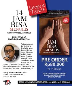 buku terbaru Juwendra 14 Jam Bisa Menulis