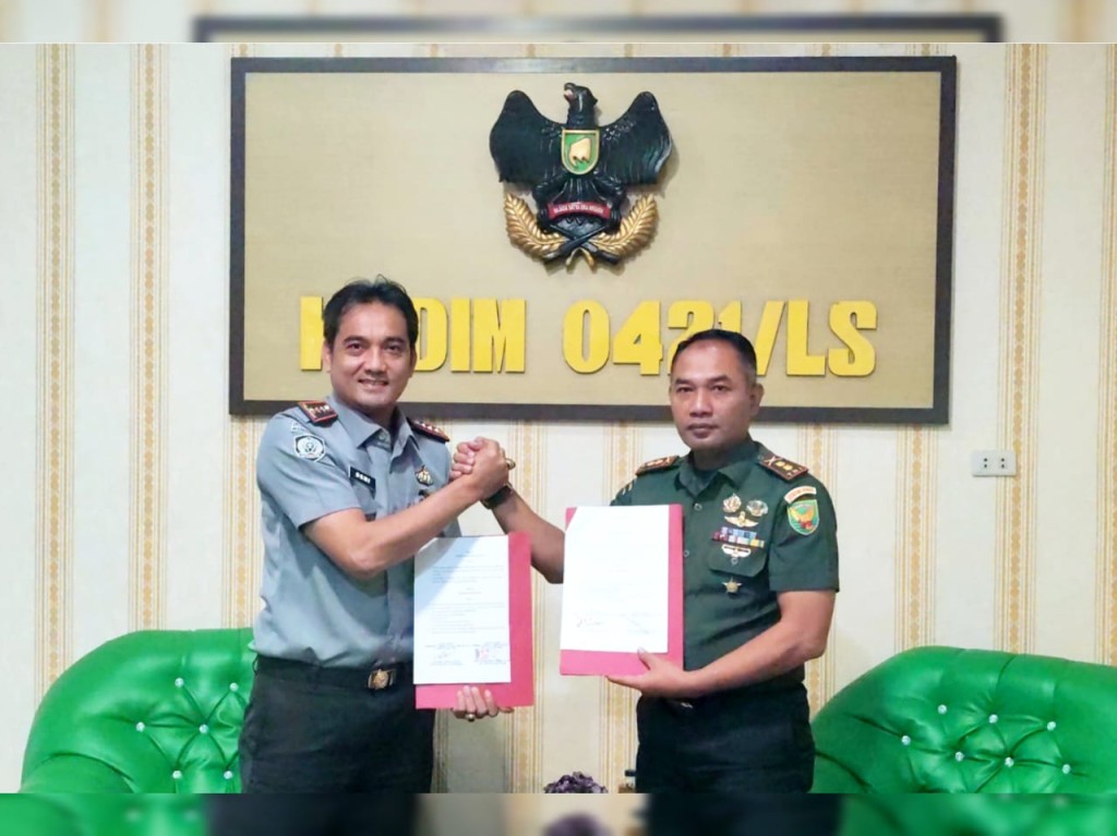 1. Lapas Kalianda dan Kodim 0421 Tandatangani PKS