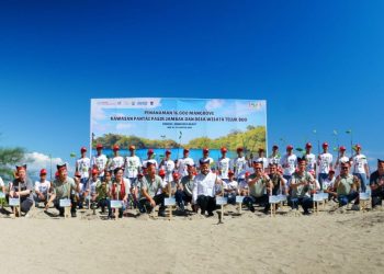 Yayasan AHM Kolaborasi Jaga Pesisir 16.000 Mangrove, Tukik, dan Bersih Pantai.