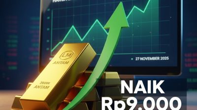 Berkilau! Harga Emas Naik Rp9.000