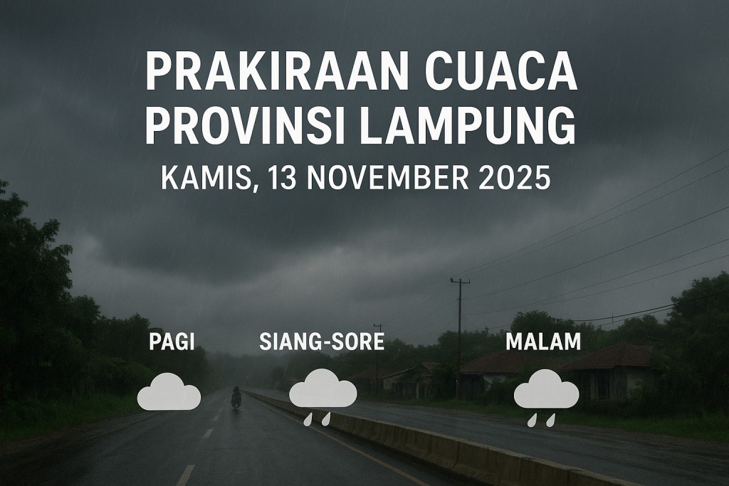 Cuaca di Lampung: Waspada Hujan Lebat Disertai Petir