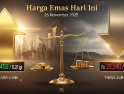 Cek Harga Emas Batangan 26 November 2025