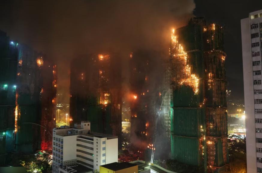 kebakaran di hongkong-