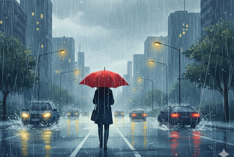 hujan dengan intensitas tinggi