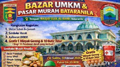 Bazar UMKM dan Pasar Murah Bataranila, Ada Bonus Minyak dan Telur!