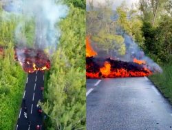 Lava Piton de la Fournaise Putus Jalan RN2 Setelah 19 Tahun