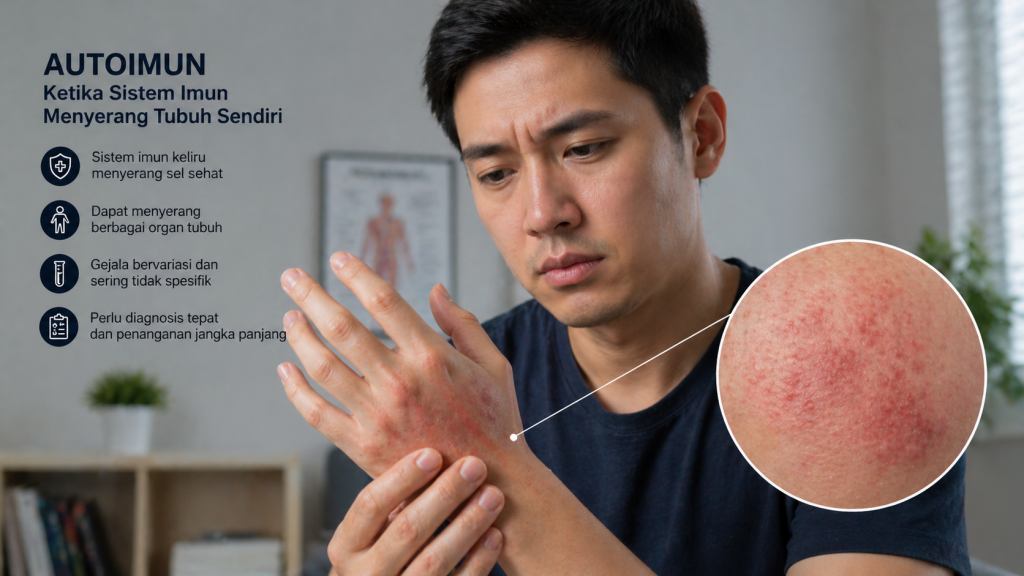 Autoimun diam-diam menyerang tubuh, kenali penyebab, gejala, dan risikonya sebelum terlambat.