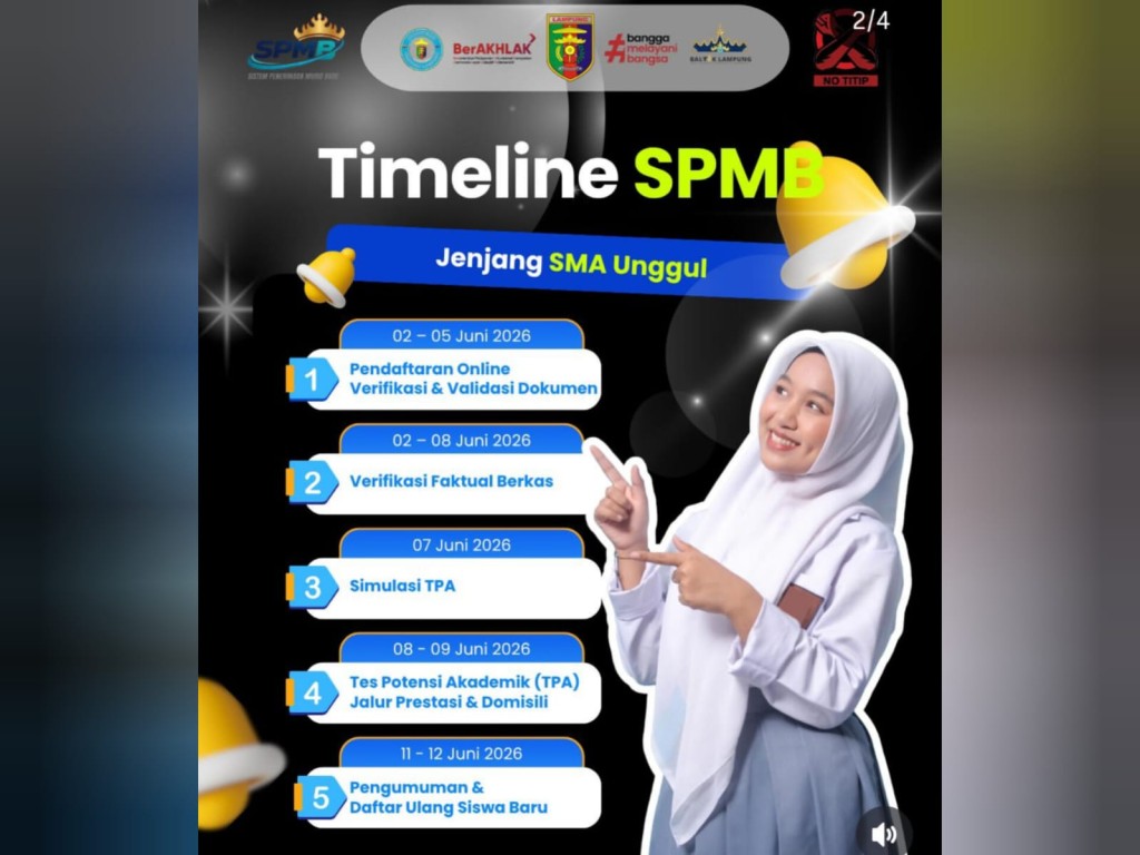 SMAN 1 Tumijajar Masuk Daftar Sekolah Unggul SPMB 2026, Jadi Incaran Siswa Baru.