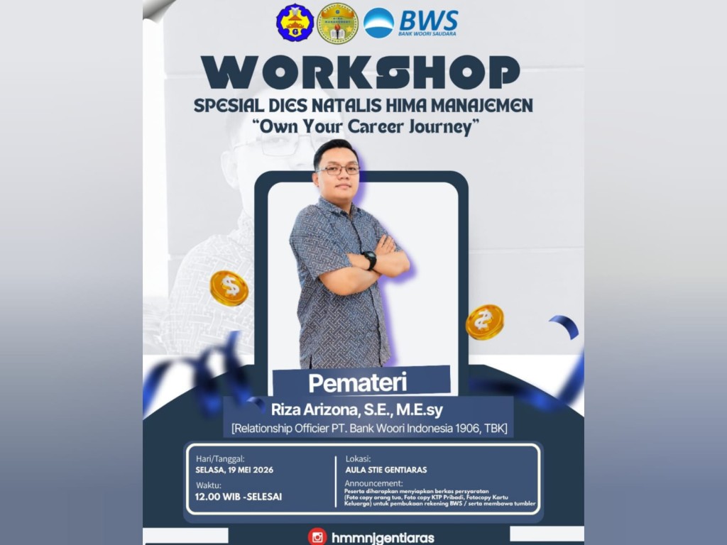 HIMA Manajemen STIE Gentiaras Gandeng Bank Woori Saudara, Mahasiswa Dibekali Literasi Keuangan dan Tips Karier