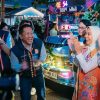 Wulan Sari Mirza Ajak Pengurus REI Keliling Bandar Lampung Naik 27 Odong-odong UMKM