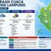 BMKG Lampung memperkirakan hujan terjadi di banyak daerah pada Senin, 15 Juni 2026. Warga diminta mewaspadai potensi petir dan angin kencang.