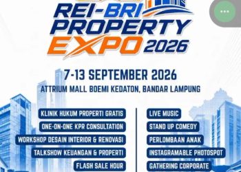 REI-BRI Property Expo 2026 Hadir di Bandar Lampung, Bahas Program 3 Juta Rumah hingga KPR Milenial