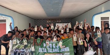 Mahasiswa KKN Unila Kenalkan Ecoprint kepada Anak-Anak Desa Talang Jawa
