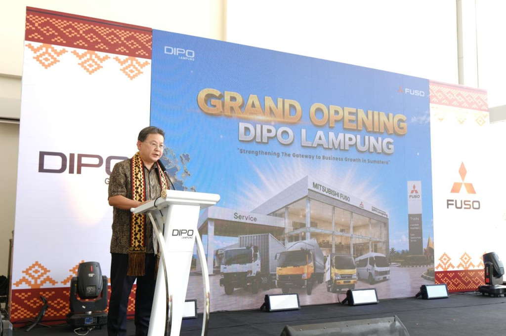 PT Krama Yudha Tiga Berlian Motors (KTB) meresmikan diler Mitsubishi Fuso ke-224 di Jalan Raya Lintas Sumatera, Natar, Lampung Selatan, Rabu (16/9/2026).