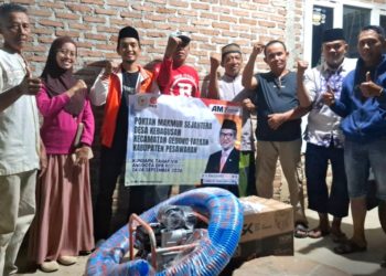 Pompa Air Bantu Atasi Kebutuhan Pengairan, DPC PKS Gedong Tataan Salurkan Bantuan ke Kelompok Tani
