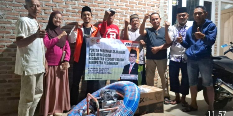 Pompa Air Bantu Atasi Kebutuhan Pengairan, DPC PKS Gedong Tataan Salurkan Bantuan ke Kelompok Tani