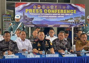 TNI AL Gagalkan Pengiriman 4.364 Cartridge Vape di Bakauheni, Diduga Mengandung Zat Terlarang