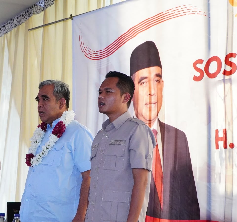 Ketua MPR RI Ahmad Muzani saat menghadiri Sosialisasi Empat Pilar Kebangsaan di SMA YP Unila, Bandar Lampung, Jumat (23/10/2026).