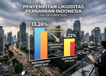 KREDIT PERBANKAN TUMBUH 13,26 PERSEN, DPK HANYA TUMBUH 8,22 PERSEN, SEBABKAN LIKUIDITAS PERBANKAN MENYEMPIT