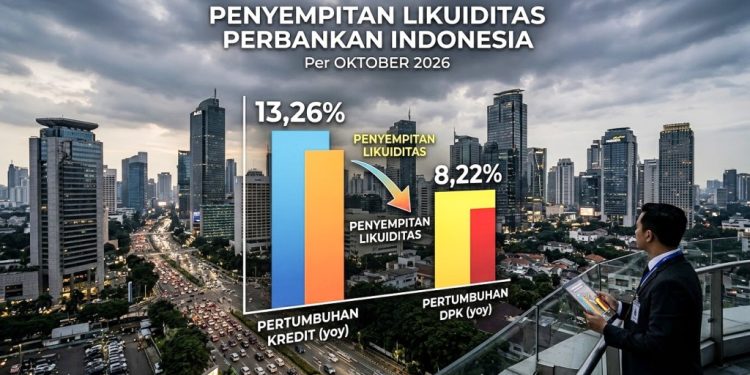 KREDIT PERBANKAN TUMBUH 13,26 PERSEN, DPK HANYA TUMBUH 8,22 PERSEN, SEBABKAN LIKUIDITAS PERBANKAN MENYEMPIT